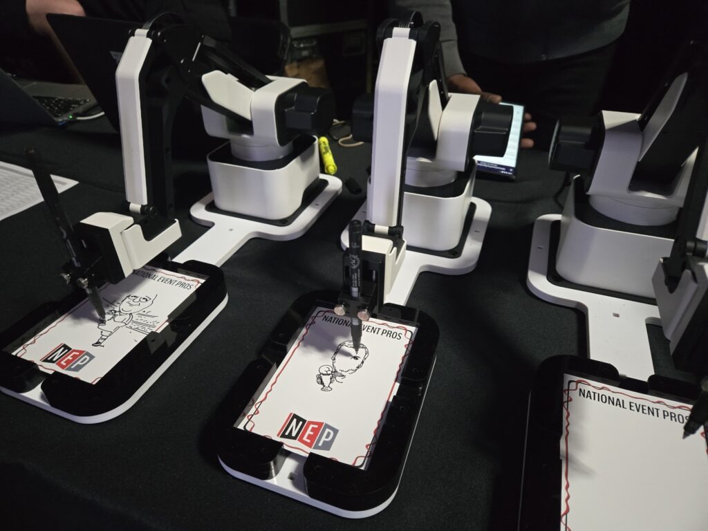 NEPdrawbots National Event Pros (NEP) based in Seattle, WA showcases Event Services Locally & Nation Wide