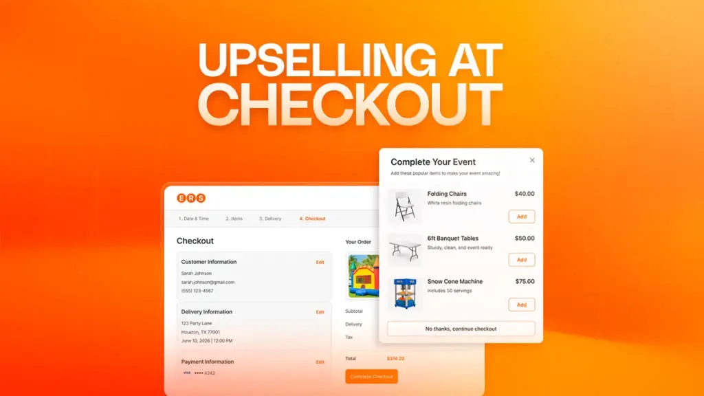upselling at checkout party rentals AIR Mail June 2026